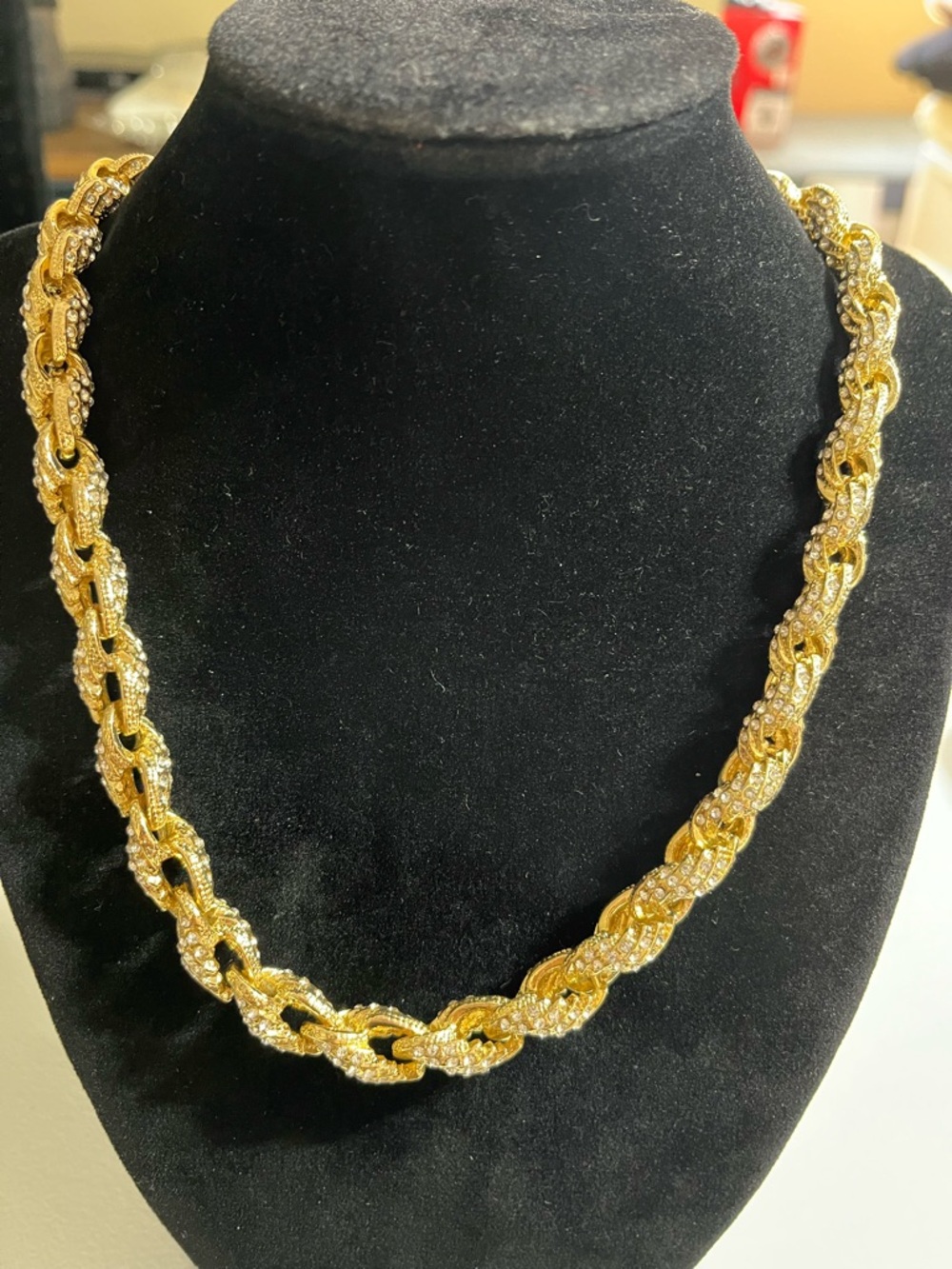 18”, Gold over Stainless Steel Iced Out w/ CZ’s Necklace